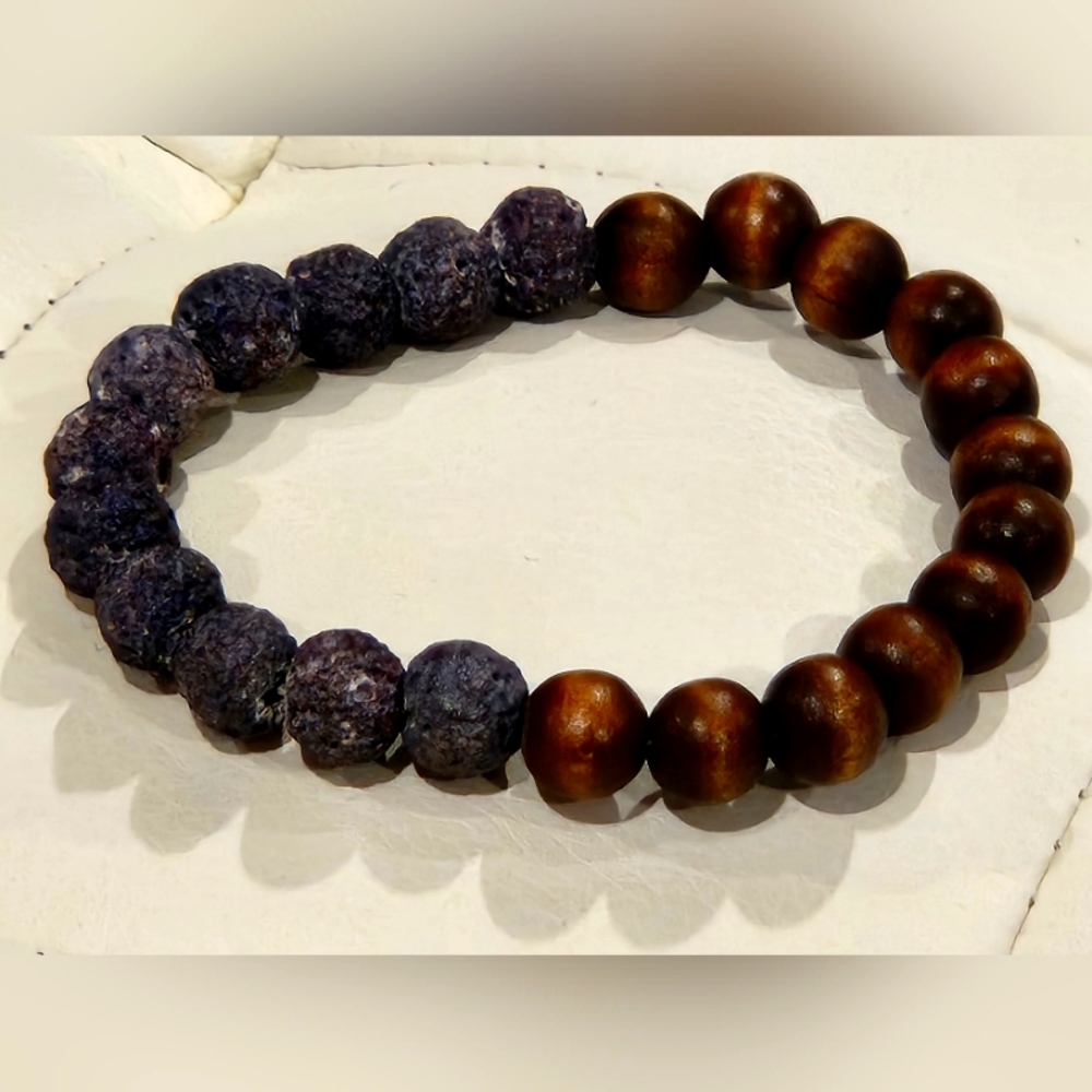 Men's bracelet Lava & Wood